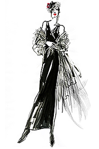 Joseph Denaro illustrator -- Black/White editorial-fashion-illustration